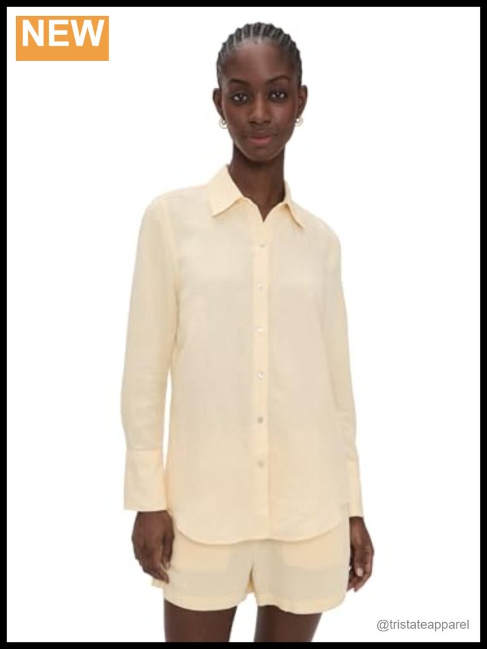 Rails Knox Linen Button Down Long Sleeve Collared Relaxed Fit Shirt